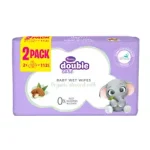 Violeta Double Care Organic Almond Milk Влажни марамици 56/1 СЕТ 2/1