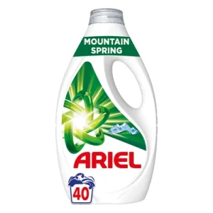 Ariel Mountain Spring Stain & Odour Течен детергент 1.8л (40 перења)