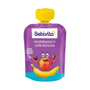 Bebivita Пауч со банана, боровинка и јаболко 90гр