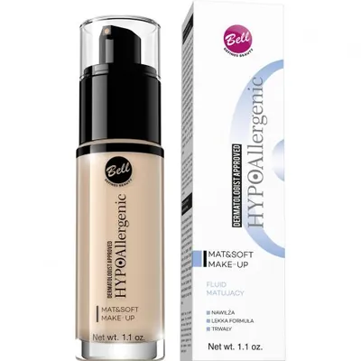 Bell HYPOAllergenic Течна пудра Mat&Soft Make Up – 05-Olive Beige