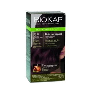 BioKap Боја за коса Delicato, светло кафеава боја на махагони