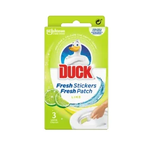 Duck Fresh Stickers Lime Освежувач за вц школка 3 парчиња