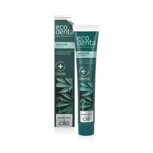 Eco Denta Паста за сензитивни заби и непца со CBD и пробиотици без флуорид 75мл