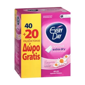 EVERYDAY Хигиенски влошки extra dry 40+20 normal , 60 парчиња