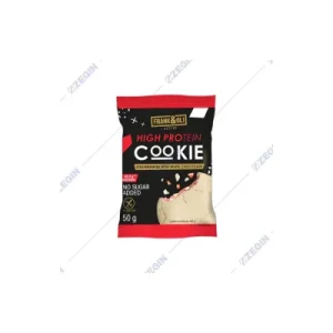 Frank&Oli High Protein Колаче со бело чоколадо и јагода 50гр