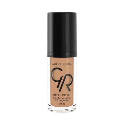 GOLDEN ROSE Течна пудра – коректор 2во1 Total Cover 20 Tan