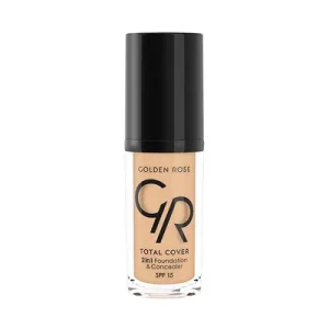 GOLDEN ROSE Течна пудра – коректор 2во1 Total Cover 3 Almond