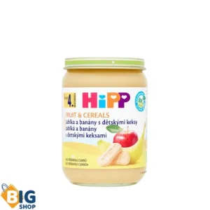 Каша Hipp190гр Јаболко, Банана и бисквит