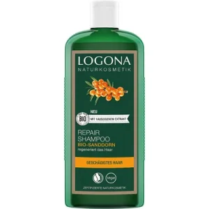 LOGONA Шампон со органски волчји трн за обновување и нега на оштетена коса