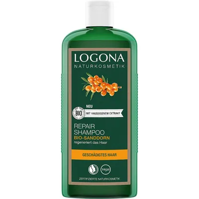 LOGONA Шампон со органски волчји трн за обновување и нега на оштетена коса LOGONA Шампон со органски волчји трн за обновување и нега на оштетена коса