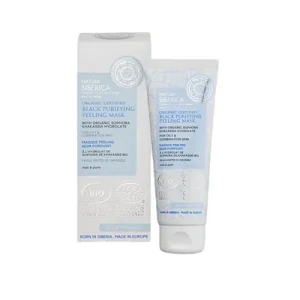 NATURA SIB Пилинг-маска за лице за мрсна и комбинирана кожа Purifying, 75мл црна