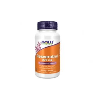 Now Foods Resveratrol 200mg 60 капсули