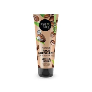 ORGANIC SHOP Coffee & Limonnik / Нежен Пилинг За Лице За Сензитивна Кожа Од Кафе И Шисандра – 75 Мл.