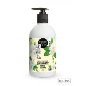 ORGANIC SHOP Jasmine & mint хидратантен сапун за раце од јасмин и нане – 500 мл.