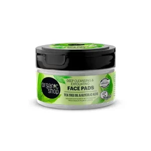 ORGANIC SHOP Tea tree & salicylic acid ексфолирачки вати за лице – x20