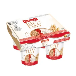 Pascual Big Day Овошен јогурт со јагода и житарки 120гр 4/1