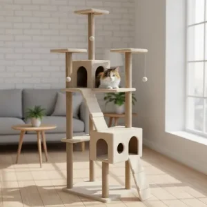 Paws & Whiskers Куќичка за мачки, Беж