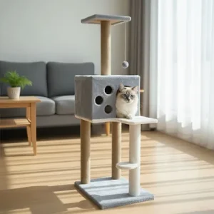 Paws & Whiskers Куќичка за мачки, Сива