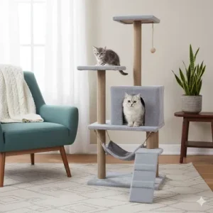 Paws & Whiskers Куќичка за мачки, Сива
