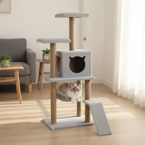 Paws & Whiskers Куќичка за мачки, Сива