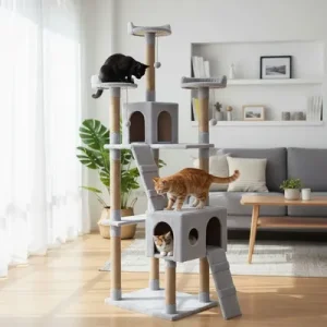 Paws & Whiskers Куќичка за мачки, Сива