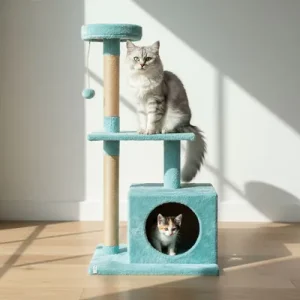 Paws & Whiskers Куќичка за мачки, Тиркизна