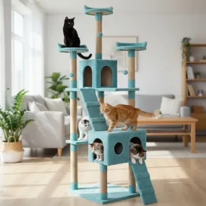 Paws & Whiskers Куќичка за мачки, Тиркизна