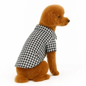 Paws & Whiskers Одело за кучиња Blackcheckered Shirt, Црно