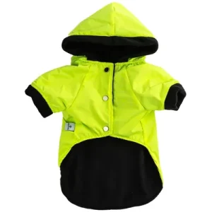 Paws & Whiskers Одело за кучиња Mebranli Raincoat, Vodootporno, Зелено