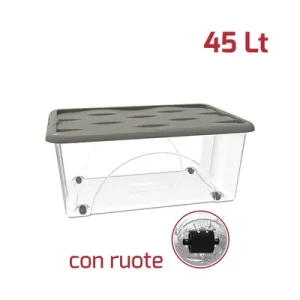 RECAPLAST Кутија 45л со тркала и капак во бои
