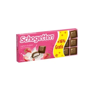 Schogetten Чоколадо со јогурт и јагода 16% гратис 116гр