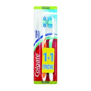 Сет четки за заби Colgate Triple Action 1+1