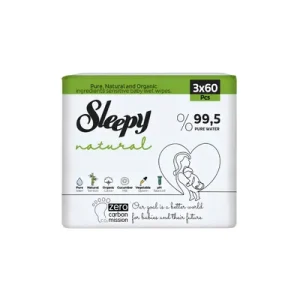 Sleepy Natural Влажни марамчиња 99.5% вода 3х60/1