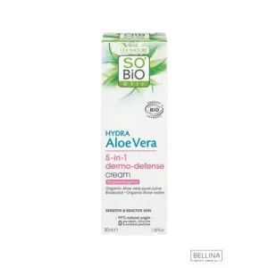 SO’BiO étic Hydra aloe vera dermo defense 5 во 1 крема за лице од алое вера – 50 мл.