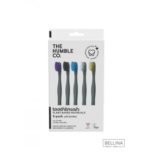THE HUMBLE Family pack soft четки за заби од пченкарен скроб за возрасни – x5