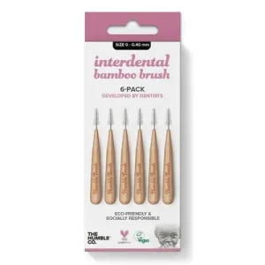 THE HUMBLE Interdental brush size 0 шест интердентални четки за заби – розеви
