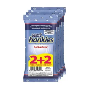 WET HANKIES Антисептик 2+2 влажни марамици 15 парчиња