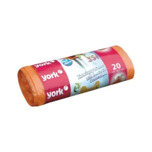 York Вреќа за Ѓубре на Врзување 35Л/20Ком